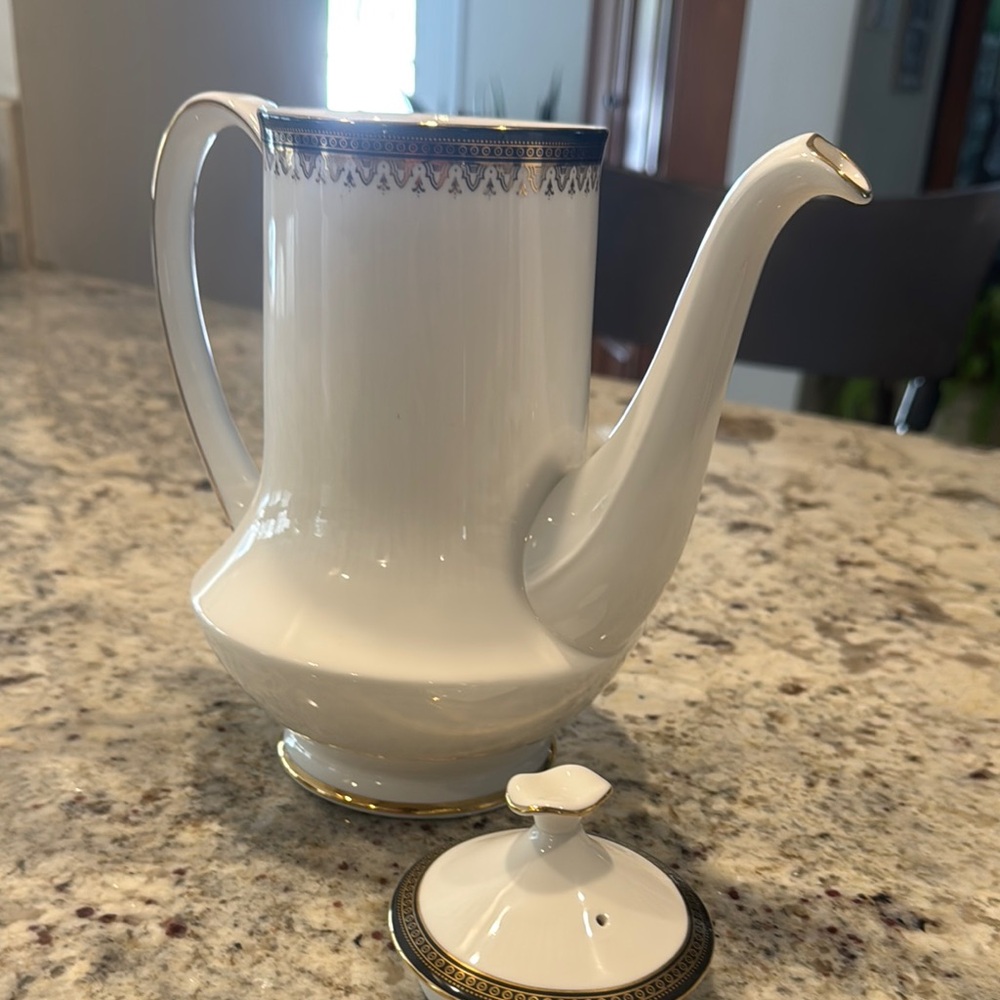 Royal Albert White and Gold Teapot